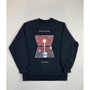 Weeknd After Hours Til Dawn Sweatshirt Mens Large Black Crew Neck Tour 2022